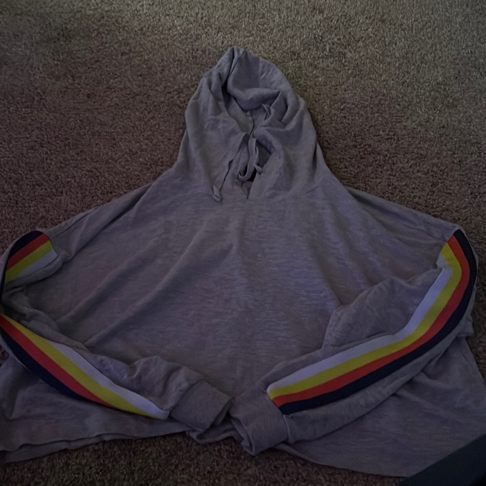 Wild Fable Gray Striped Long Sleeve